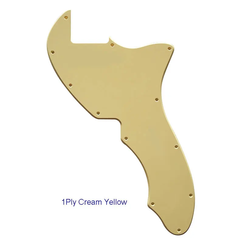 1Ply Cream Yellow Pleroo пользовательские гитарные части-для США Tele 69 Thinline гитары накладки пустой с 12 винтовыми отверстиями царапины пластины, Многоцветный выбор - Цвет: 1Ply Cream Yellow