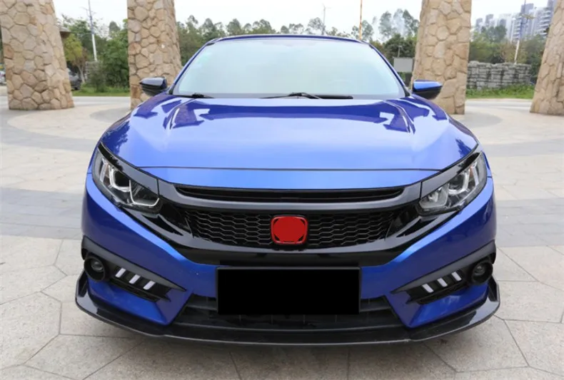 Для Honda Civic 2016 2017 2018 2019 передняя решетка гоночные грили Высокое качество ABS черный