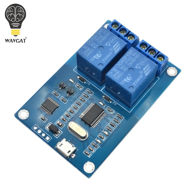MICRO релейный модуль USB 5v 2 канальный контрольная панель реле с индикатором