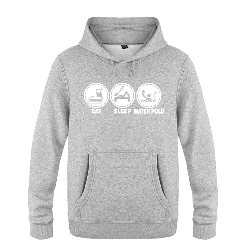 Eat Sleep Water Polo забавные креативные толстовки мужские мужские пуловеры флисовые толстовки с капюшоном