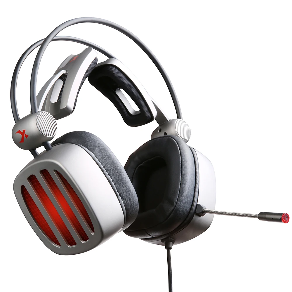 XIBERIA S21 USB Игровые наушники С микрофоном Шум шумоподавления светодио дный Over Ear