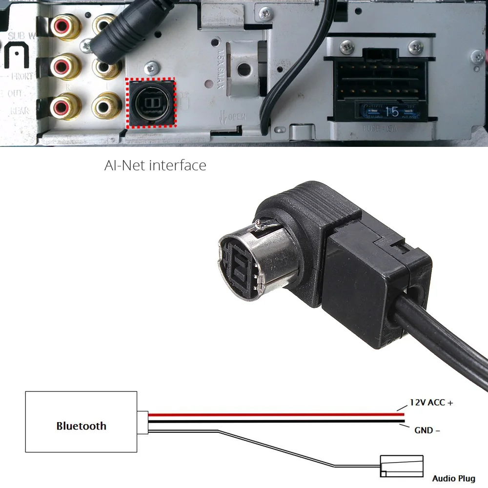 Автомобильный Bluetooth модуль Aux кабель адаптер для JVC Alpine KCA-121B AI-NET UniLink интерфейс радио CD стерео беспроводной аудио вход