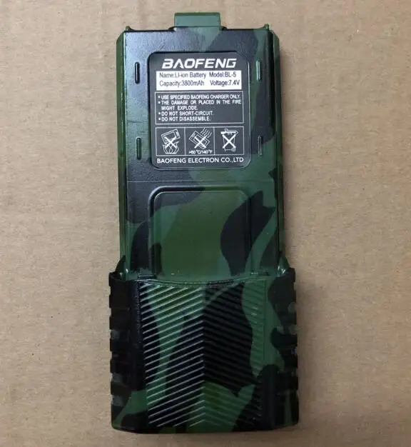 3800mAh Camo Аккумулятор BF UV-5R walkie talkie 3800 мАч 1800 мАч Baofeng зарядное устройство кабель USB для BF-F8 uv 5r uv5r uv-5re UV-5RA Baofen - Цвет: 3800mAh Camo