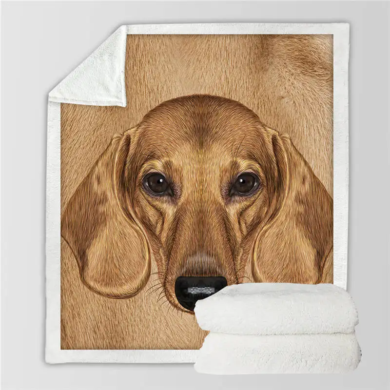Dog9 Постельное белье Outlet, коллекция для собак, шерпа, одеяло, 3D животное, мопс, плюшевое одеяло, бульдог, Хаски, доберман, Ротвейлер, тонкое одеяло - Цвет: Dog9