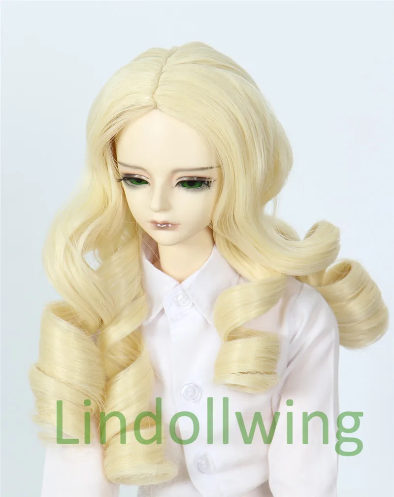 1/3 BJD парик Pullip Dal DD SD LUT Dollfie кукла 8 9 дюймов длинные светлые вьющиеся волосы