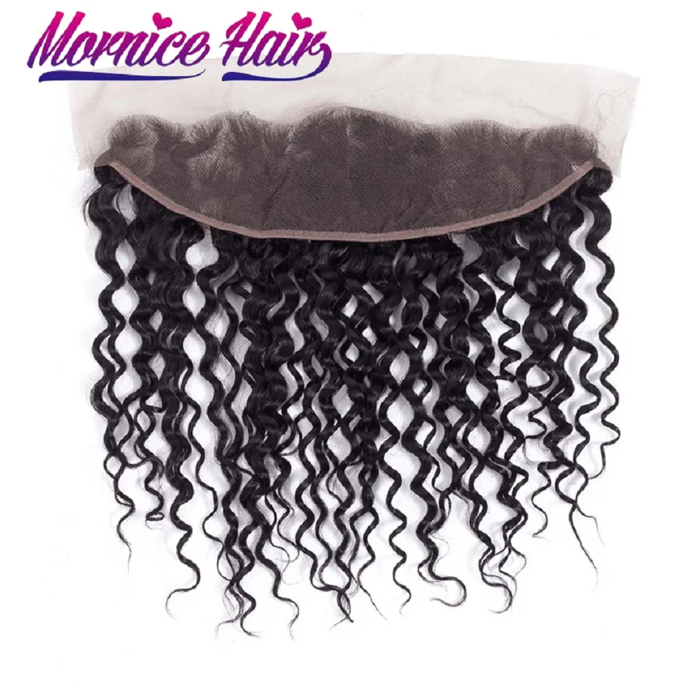 Mongolian Water Wave Lace Frontal Free Part 13x4 Ear to With Baby Hair Natural Color Non Remy Extension Mornice | Шиньоны и парики