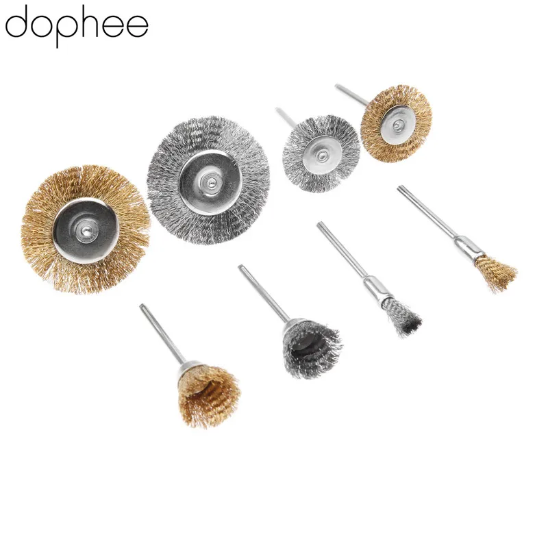 Dophee Dremel аксессуары латунная стальная проволочная щетка полировальный комплект