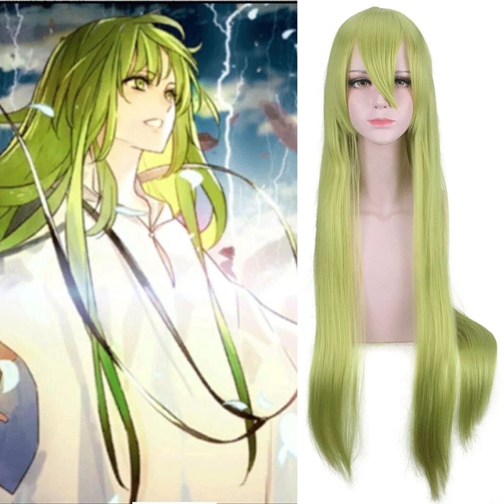 FGO Fate Grand Order Enkidu зеленый парик длинный прямой косплей синтетический ролевая игра|