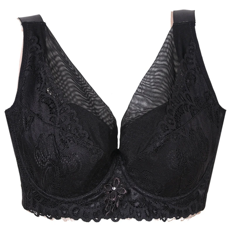 Бюстгальтер оверсайз с тонкими вставками без губки размеры до 50DEF | Женская