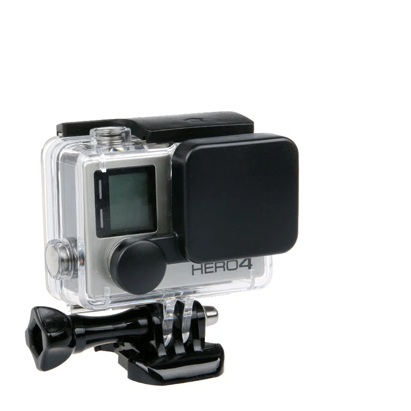 Чехол для объектива + Водонепроницаемый защитный чехол набор защита Go pro Hero 3 4