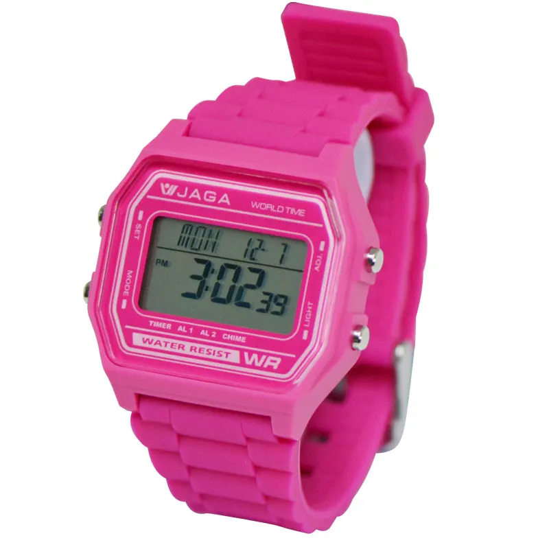 JAGA оригинальные минималистичные водонепроницаемые светодиодные часы мужские и