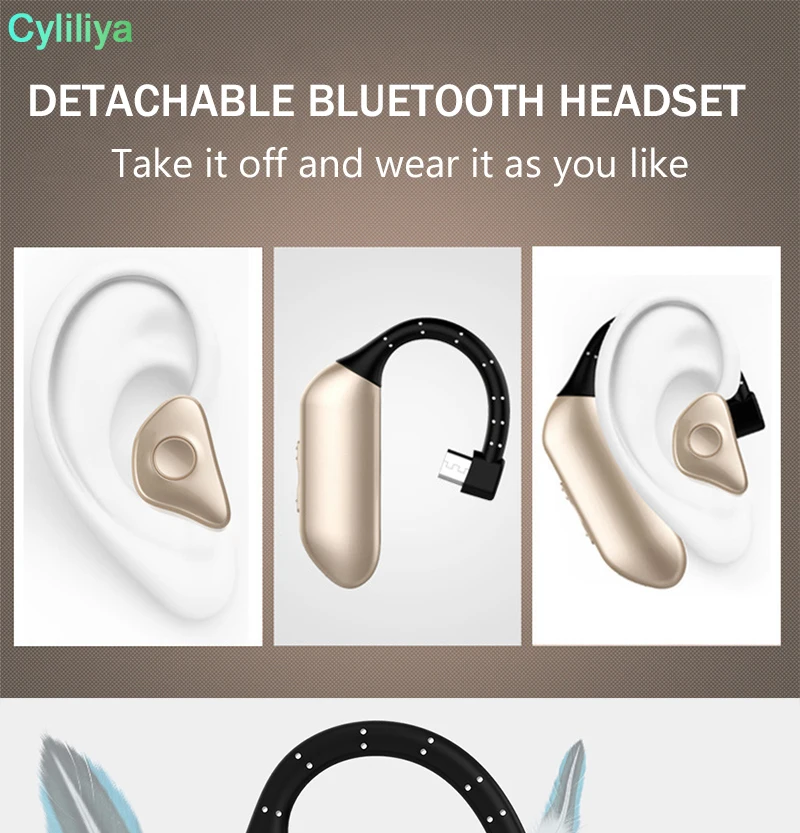 Беспроводные bluetooth наушники стерео гарнитура Bluetooth V4.0 с микрофоном для