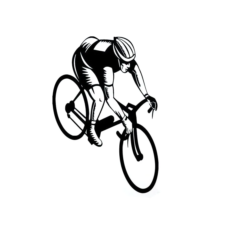 

9.3CM*13.6CM Gym Decor Boy Cycling Bicycle Vinyl Car Stickers S9-0106