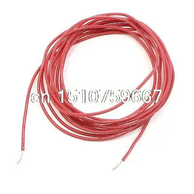 Термостойкий медный сердечник силиконовый Соединительный провод красный 24AWG 6.5Ft