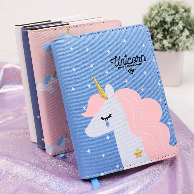 A6 Kawaii Единорог Тетрадь в подарок для детей студентов без даты ежедневно еженедельно ежемесячно график планировщик мероприятий план организатор Журнал молочных продуктов