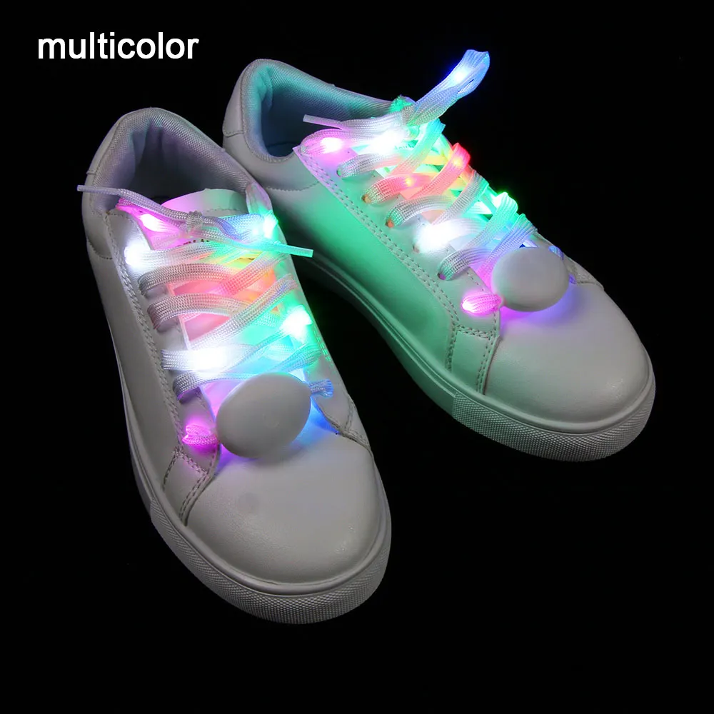multicolor 1 пара новых детских носков светодиодный шнурки люминесцентный светильник светящиеся нейлоновый ремешок шнурки вечерние диско Для женщин Для мужчин Красочные вечерние светящиеся реквизиты - Цвет: multicolor