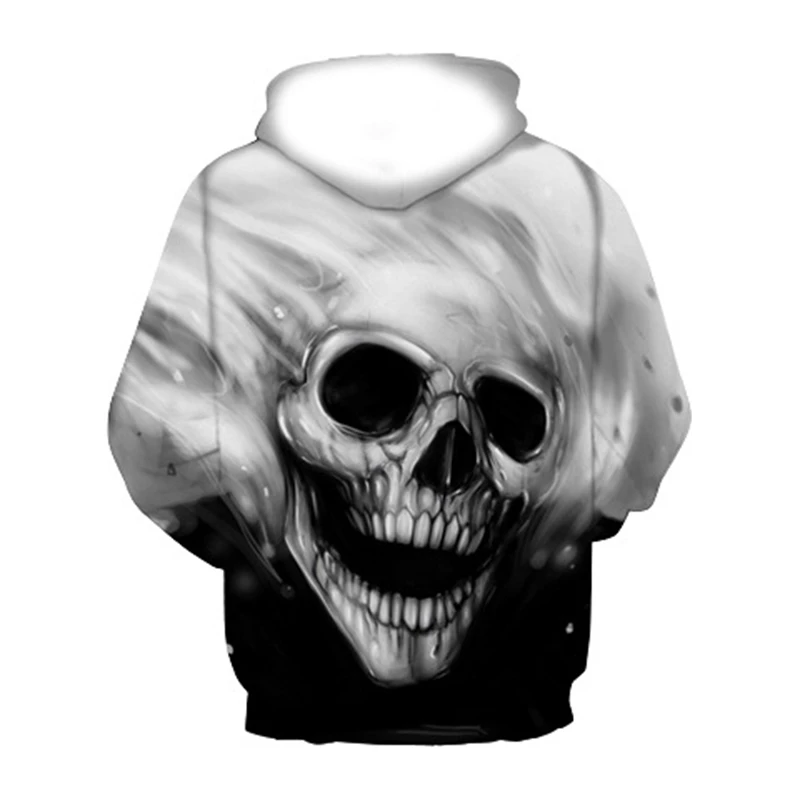 

Cloudstyle 3D Hoodies Autumn Winter Skull Printing Sportwear Casual Style Outwear Men's Pullover Fashion Sweatshirt With Hat