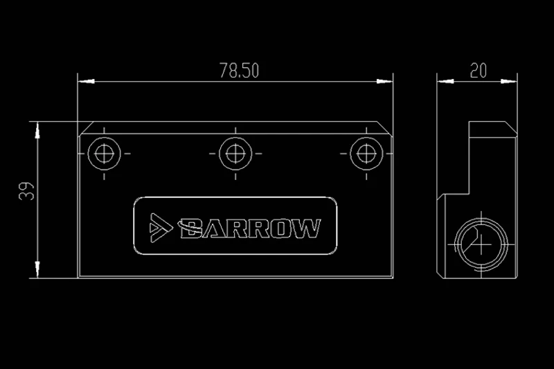 Курган BSDQT-PA многофункциональный акриловый изменение направления l-типа GPU Блок мост для Барроу GPU воды блок Ремонт