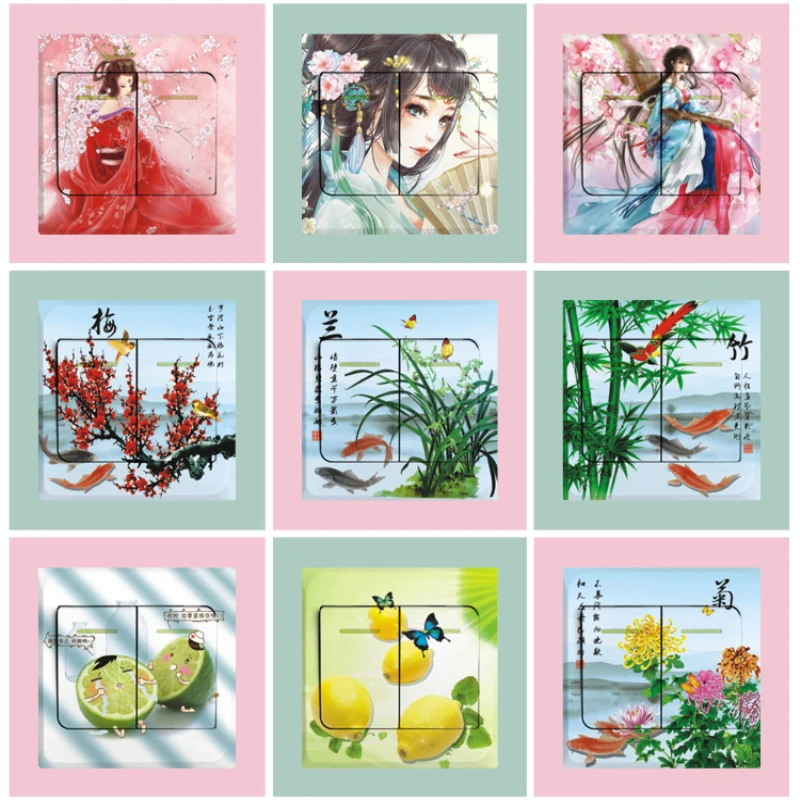 1 шт./компл. выключатель света Стикеры Симпатичные дерево цветок Творческий дом