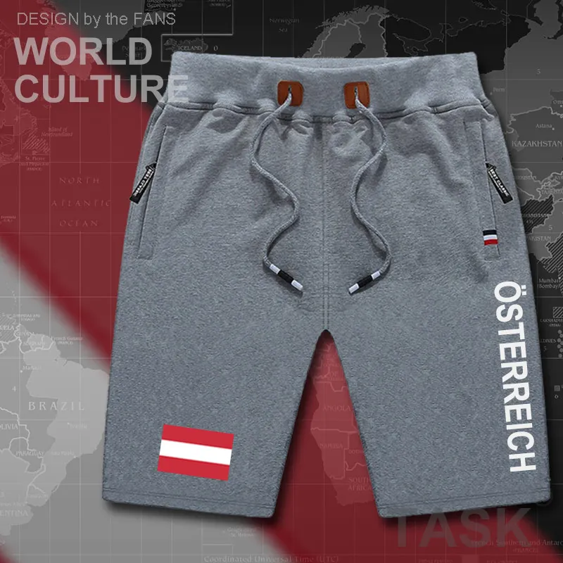 Австрия мужские пляжные шорты новинка с флагом одежда на молнии карманом пот
