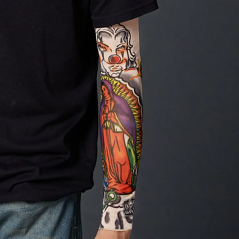 Горячая Распродажа 1 шт. перчатки с татуировкой для занятий спортом на открытом