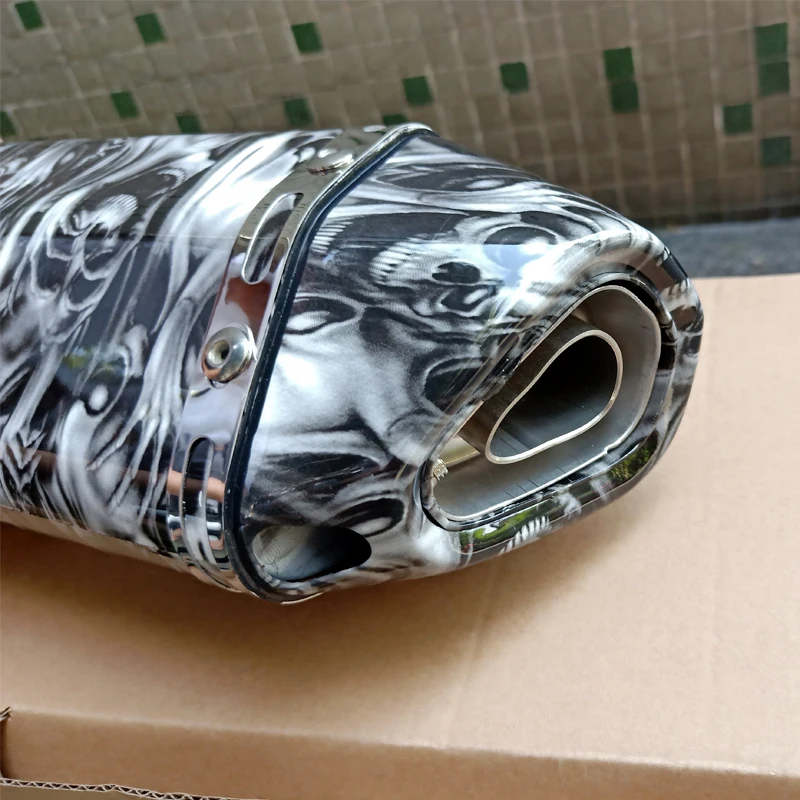 51 мм Глушитель для выхлопная труба akrapovic изменить мотоцикл мотокросса для Kawasaki ninja MT 07 ATV Dirt Pit Bike Кафе Racer