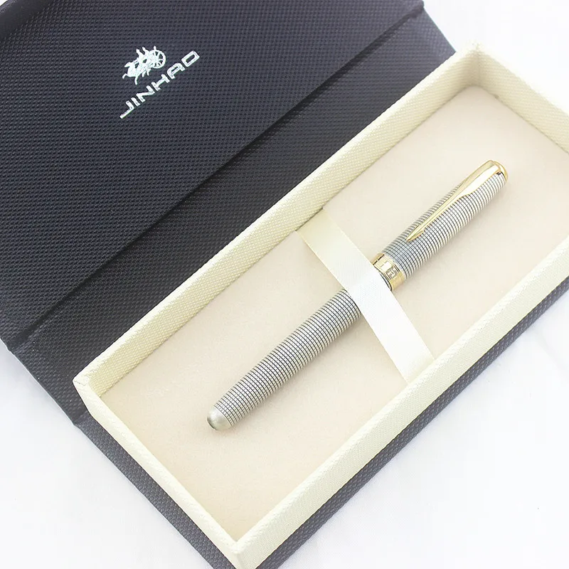 Jinhao, Оригинальная Черная Кожаная Коробка Для авторучки, Роскошный чехол для карандашей, для шариковых ручек, школьные офисные канцелярские принадлежности