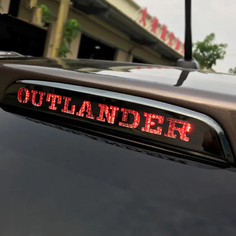 Stainless steel 3D stereo car high stop light decorative sticker for Mitsubishi Outlander Car styling | Автомобили и мотоциклы