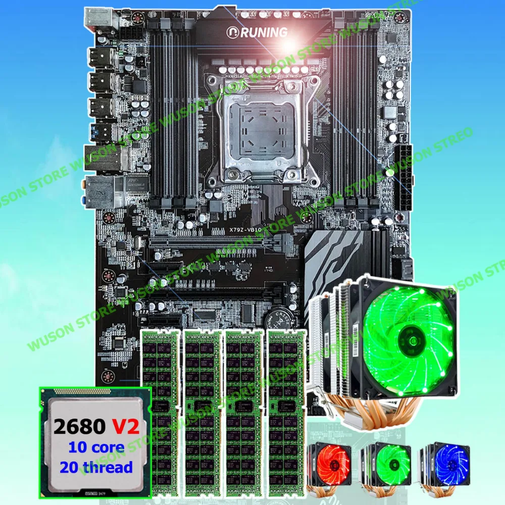 Новое поступление Runing Super ATX X79 процессор Материнская плата Xeon E5 2680 V2 с хорошей