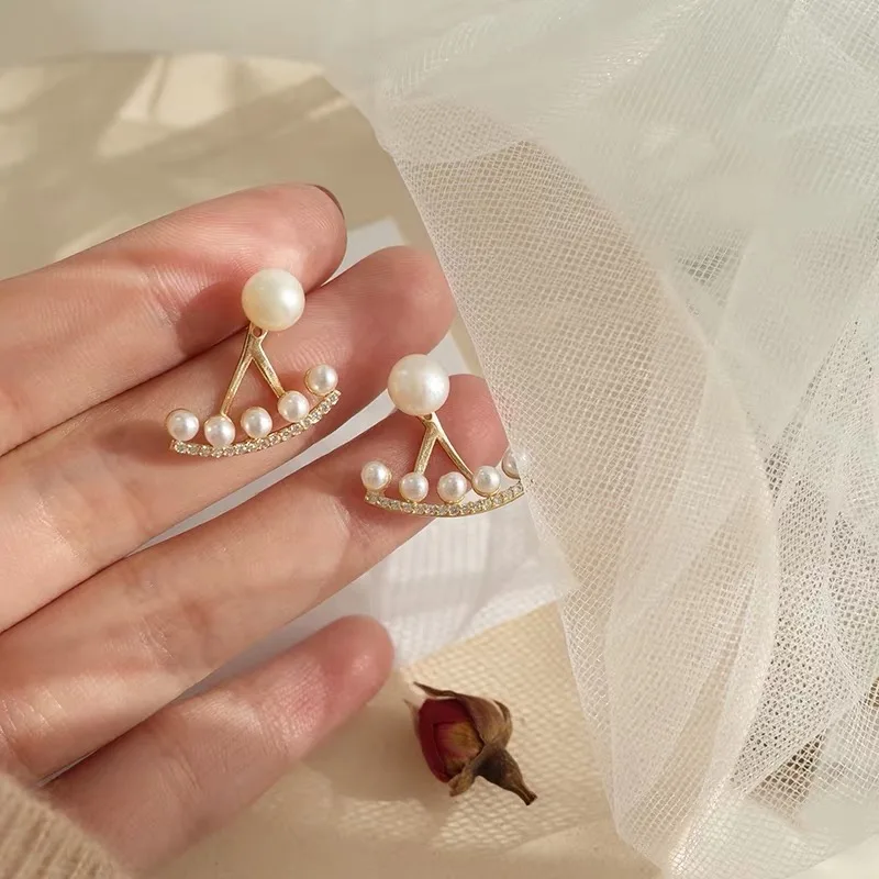 Жемчужные серьги-Клипсы из бисера, модные ювелирные изделия из кубического циркония, серьги для ушей, Женские Ювелирные изделия в летнем стиле