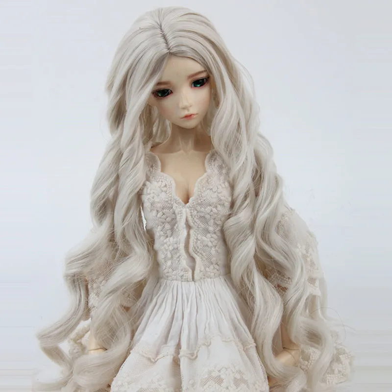 Sd bjd кукла парик длинные вьющиеся светильник-золотые резные королевы 3 1/3 звезды