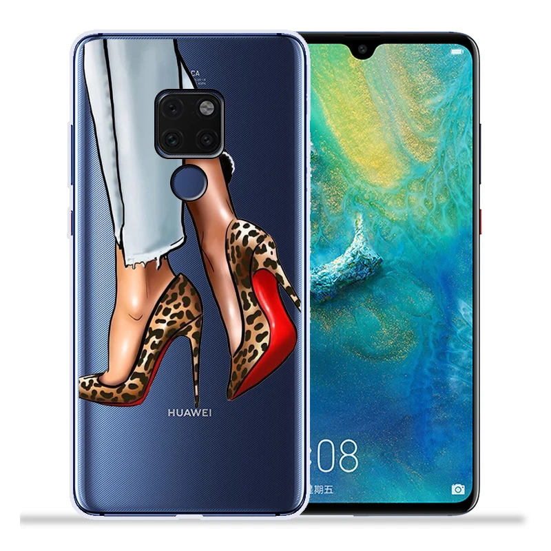 Модный чехол для телефона на высоком каблуке для девушек и женщин huawei mate 20 Lite Pro mate 9 10 Lite Pro Nova 2 Plus Nova3 Nova3i задняя крышка Etui - Цвет: 06