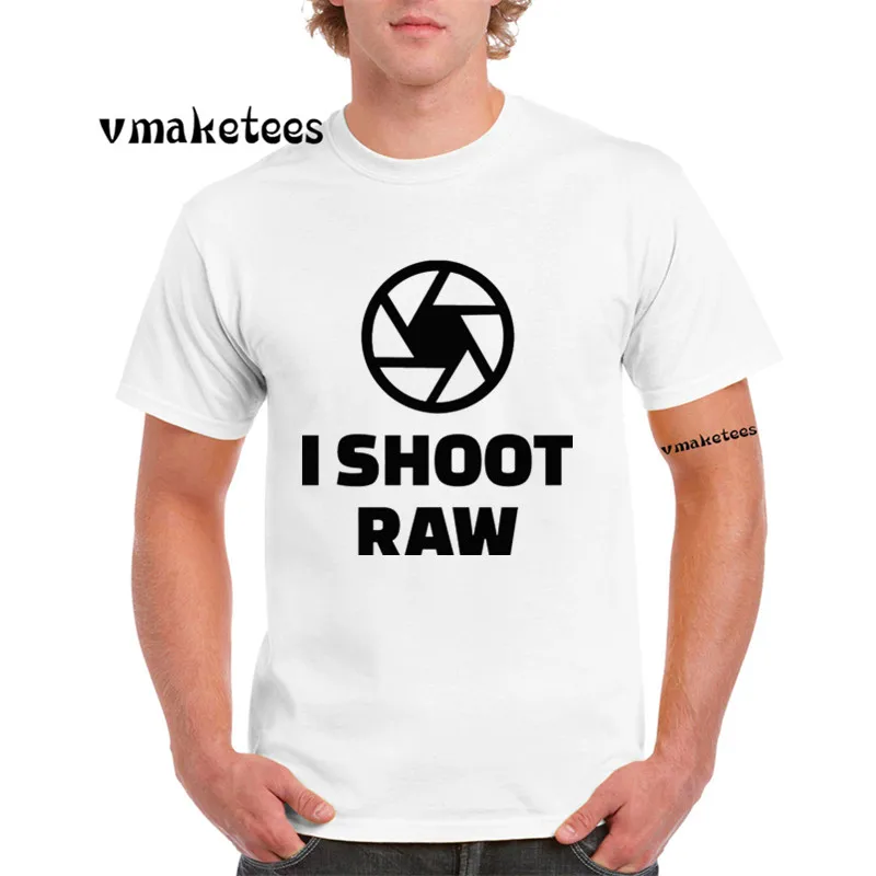 Принт I Shoot RAW Фото Прикольные футболки с надписями футболка коротким рукавом для