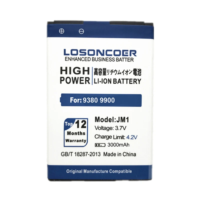 LOSONCOER 3000 мАч фонарик JM1 ДЛЯ BlackBerry Bold 9790 Curve 9380 9930 9860 Touch 9850 аккумулятор|Аккумуляторы