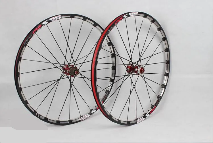 29inch red hub MTB горный велосипед фрезерный трёхсторонний RT26/27,5/29 передний 2 задний 5 подшипник Япония ступица Супер Гладкие колеса обода - Цвет: 29inch red hub