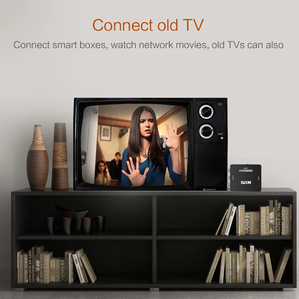 1080P Мини Композитный HDMI к RCA Аудио Видео AV CVBS адаптер конвертер для HDTV PC PS3