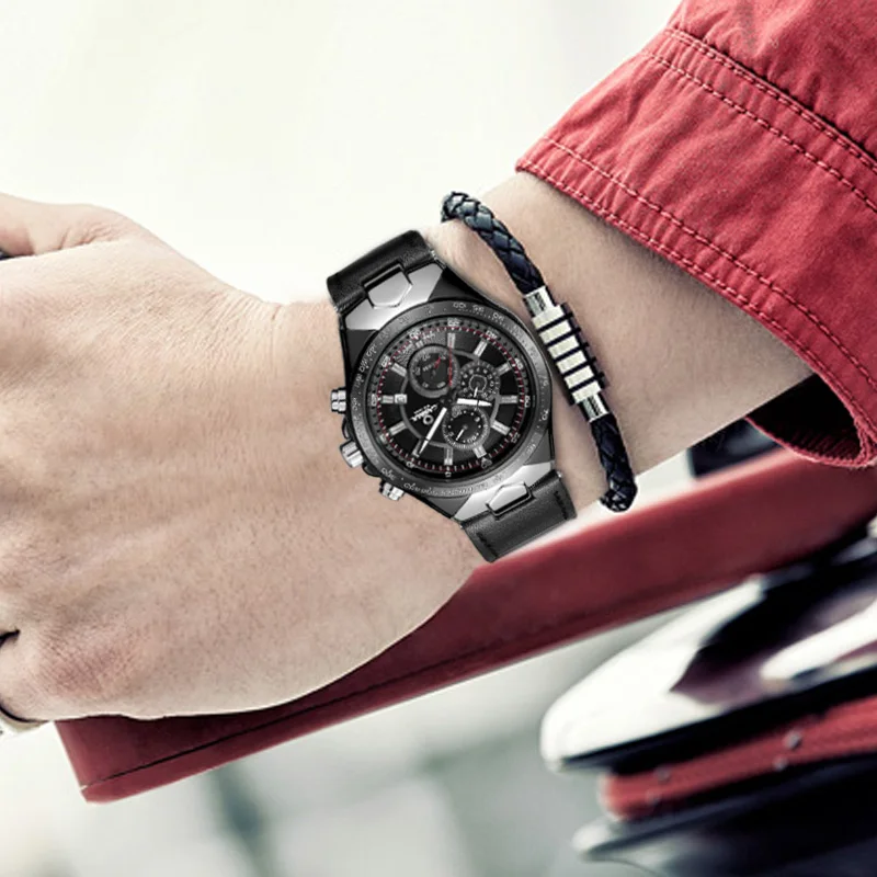 

Luxury CASIMA Brand Watches Men Sports Table luminous Multifunction Racing Mens Quartz Wrist Watch waterproof 100m Montre Homme