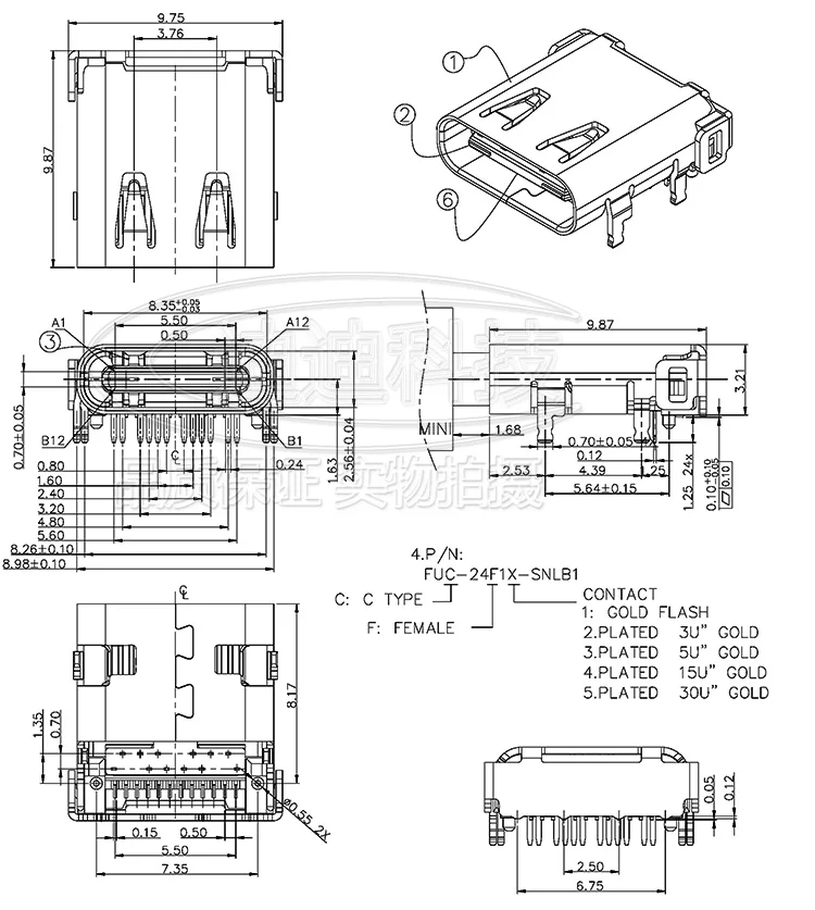 2 шт. высокоскоростной интерфейс передачи данных micro 3 1 usb DIY 24 штырька USB C Тип