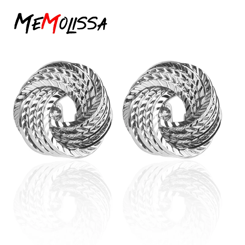 

MeMolissa 3 pairs High Quality Luxury Silver Color Cufflinks for Mens Knot Design Shirt Wedding/Party/Business Jewelry Gifts