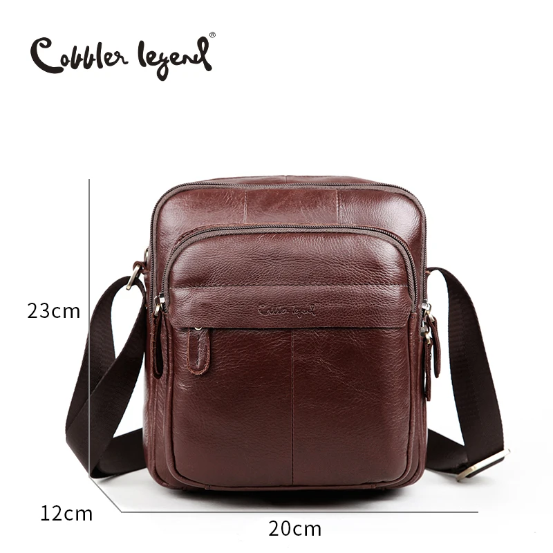 

Cobbler Legend Brand 2018 Top Quality Vintage Real Leather Men's Sling Shoulder Messenger Bag Male Handbags Crossbody Bags