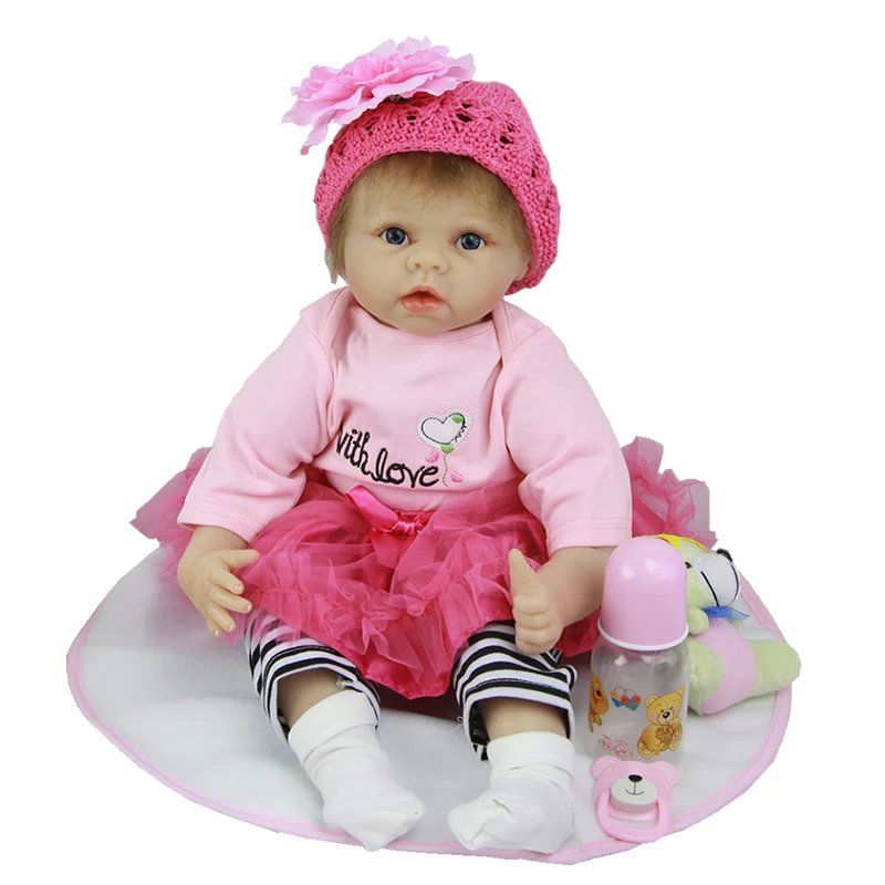 Модная 22 дюймовая Кукла Reborn Baby Милая принцесса новорожденная девочка кукла