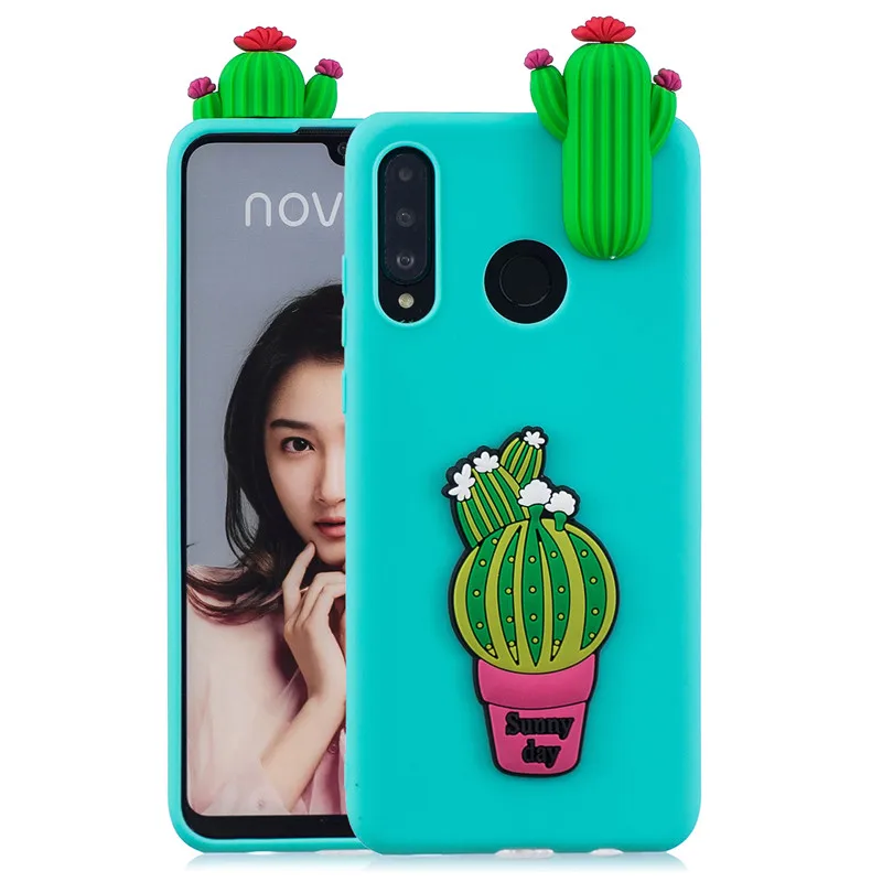 3D Милый Панда Единорог кактус Силиконовый ТПУ чехол для телефона на Coque huawei P Smart Honor 10i Honor 10 Lite чехол для женщин и детей - Цвет: M