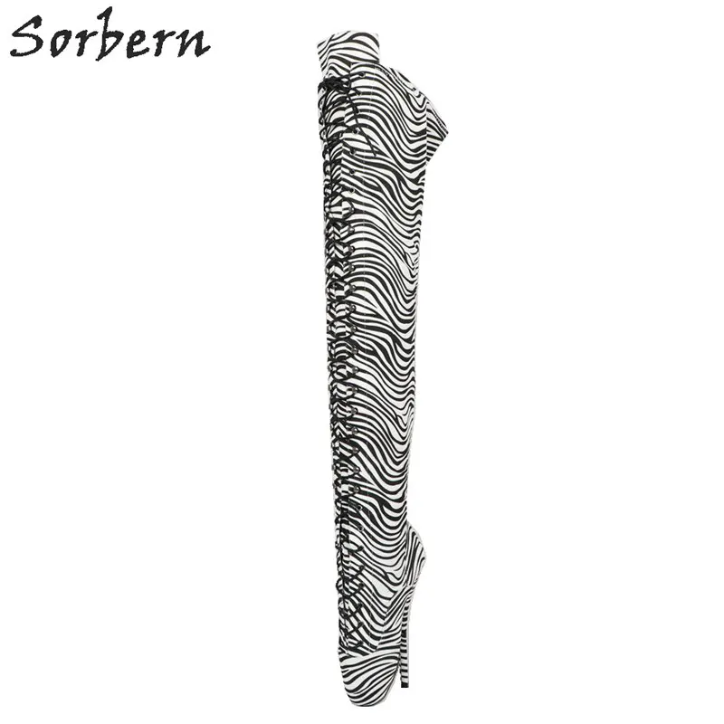 Женские сапоги на высоком каблуке с широкими штанинами шнуровке | Обувь