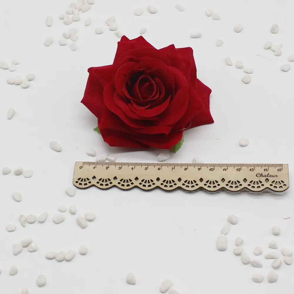 9 см искусственные цветы имитация цветов фланелевые розы свадебные наборы