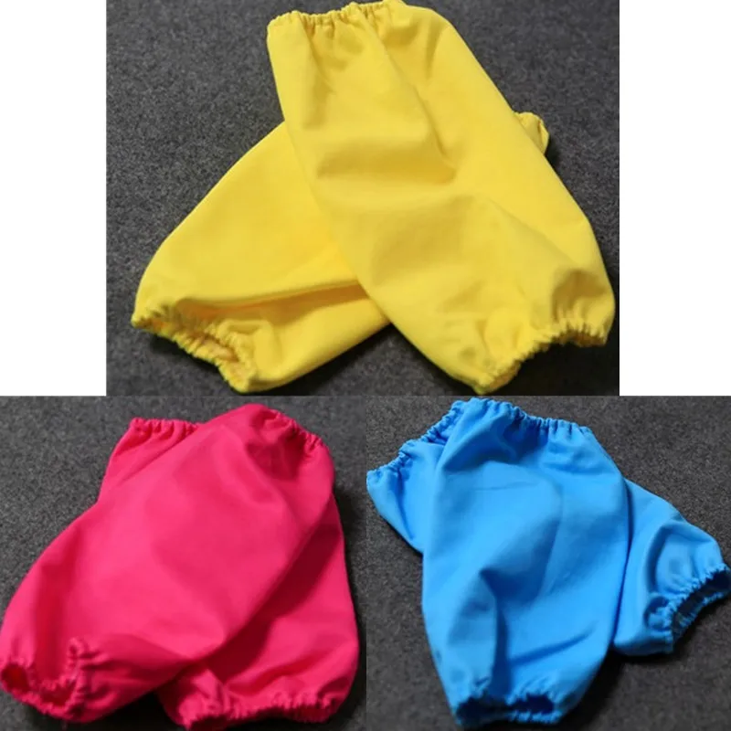 Детский длинный хлопковый фартук и нарукавник Детская школьная одежда для