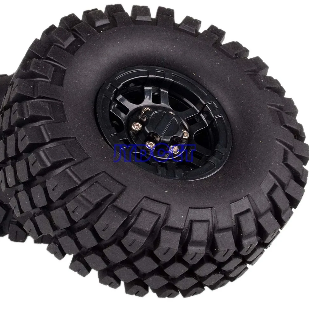 

4pcs 1.9" Wheel Rim Hub 112mm Rocks Tires Tyre For RC 1/10 Crawler Axial Tamiya HPI Tamiya CC01 MST jimny D90 D110