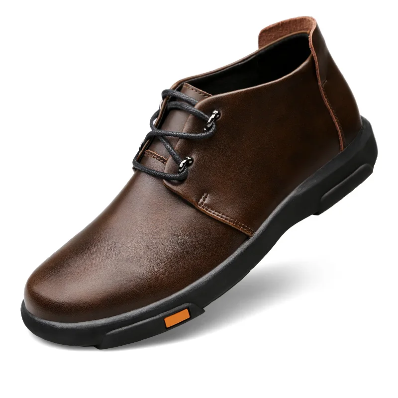 Мужские кожаные ботинки на плоской подошве|shoes for|shoes for menshoes men brand |