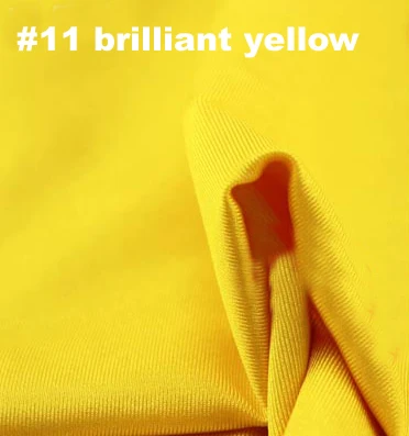 11 brilliant yellow 16 цветов 4 способ стрейч трикотажный материал латинская одежда швейная лайкра нейлон спандекс ткань для купальников - Цвет: 11 brilliant yellow