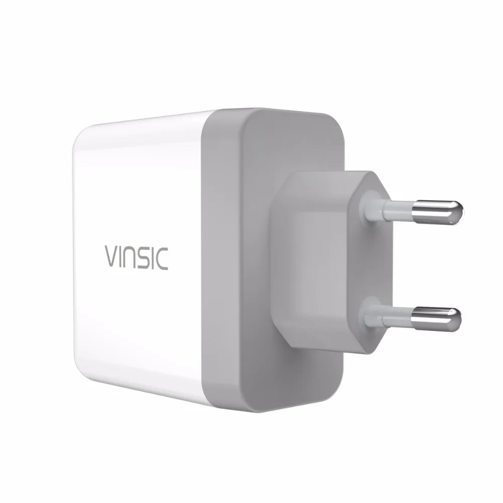 Vinsic Dual USB зарядное устройство для телефона 5 В/4.8A настенное портативное умное iphone 8