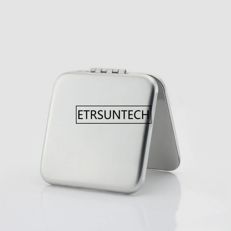 Square round Compact Mirror Silver Blank Pocket Magnifying Cosmetic Makeup Wedding Favors Gift F1490 | Красота и здоровье